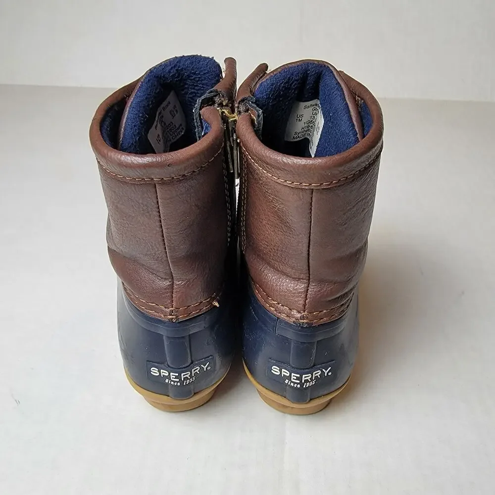 Kid's Sperry Duck Saltwater Boots SZ 1